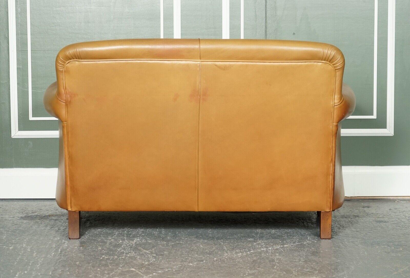 Vintage Tetrad Wessex Distressed Petite Leather Club Sofa 1