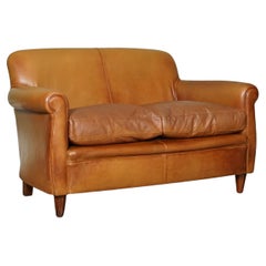 Used Tetrad Wessex Distressed Petite Leather Club Sofa