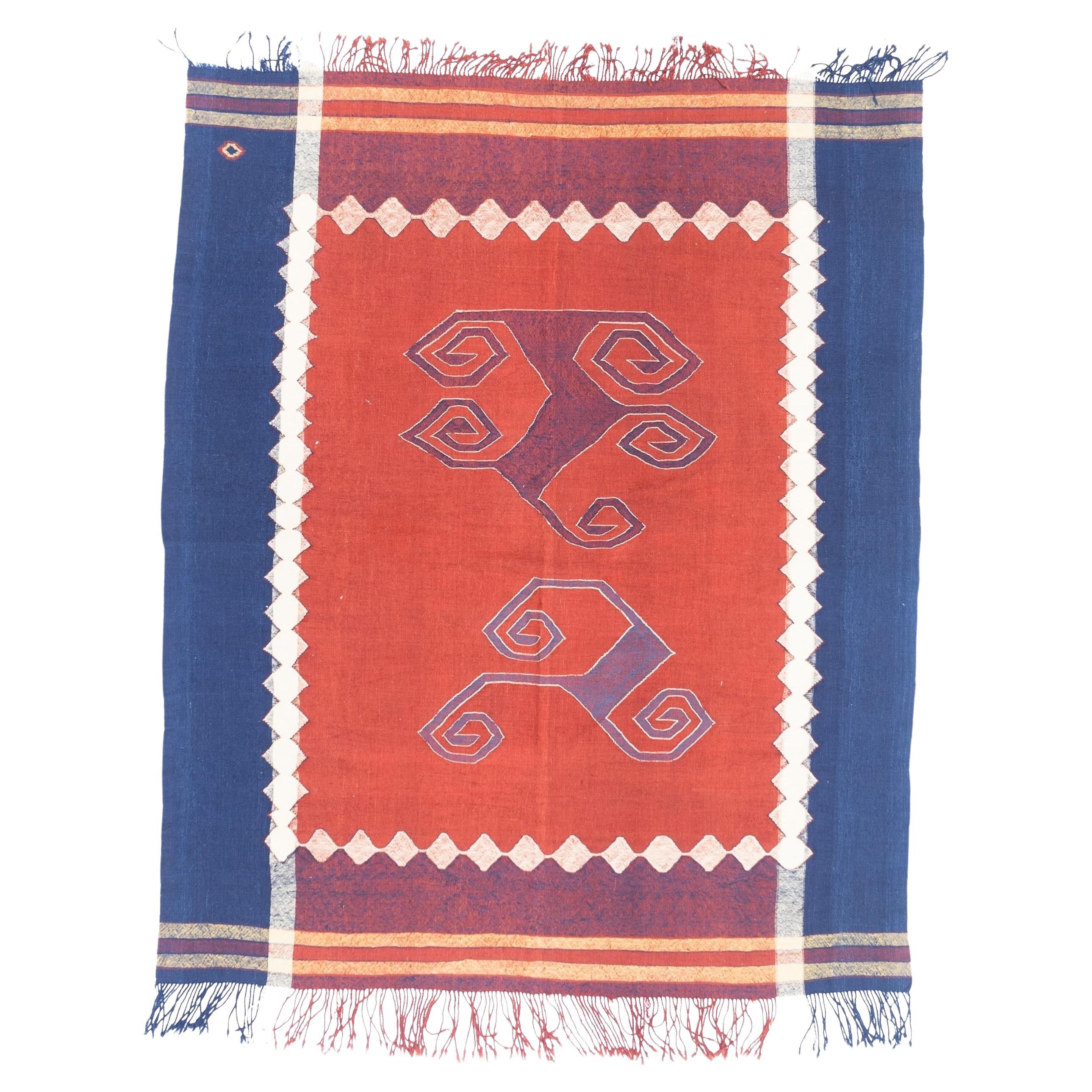 Tappeto tessile Vintage 5'6" x 8'0" in vendita
