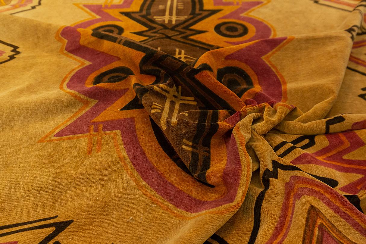 Silk Vintage Textile Wall Hanging Printed For Sale