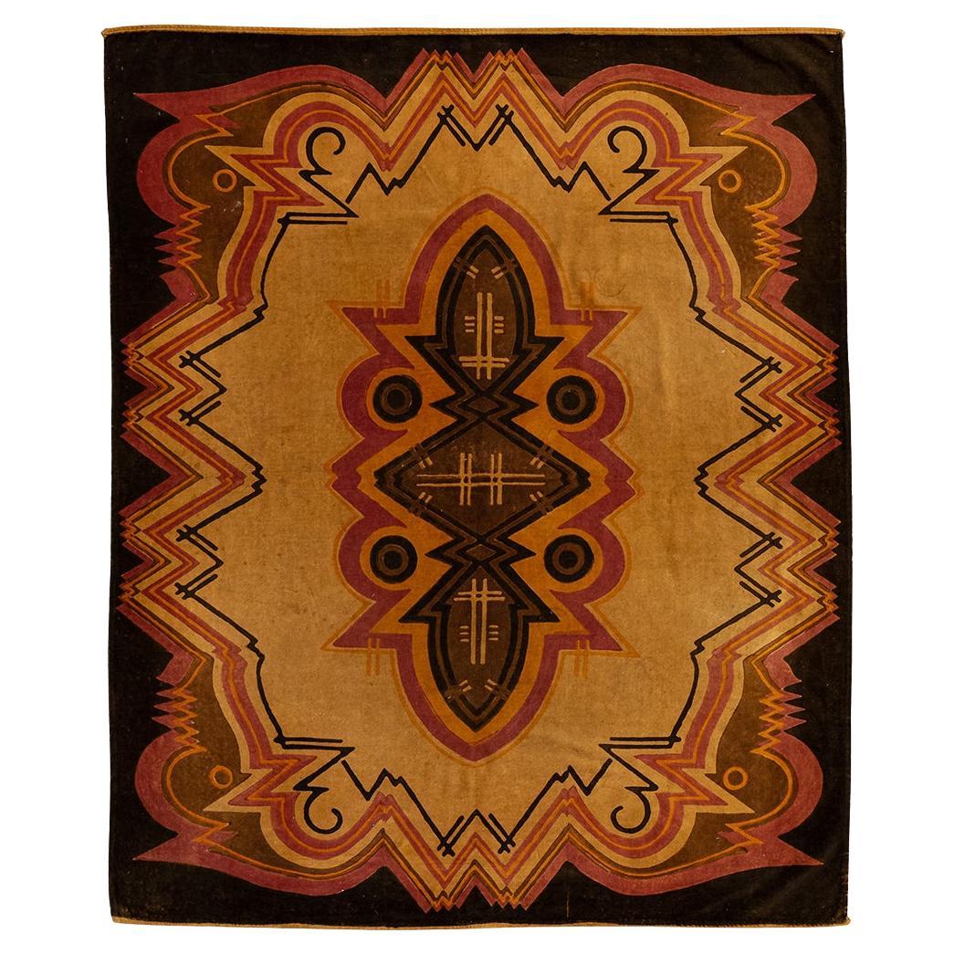Vintage Textile Wall Hanging Printed For Sale