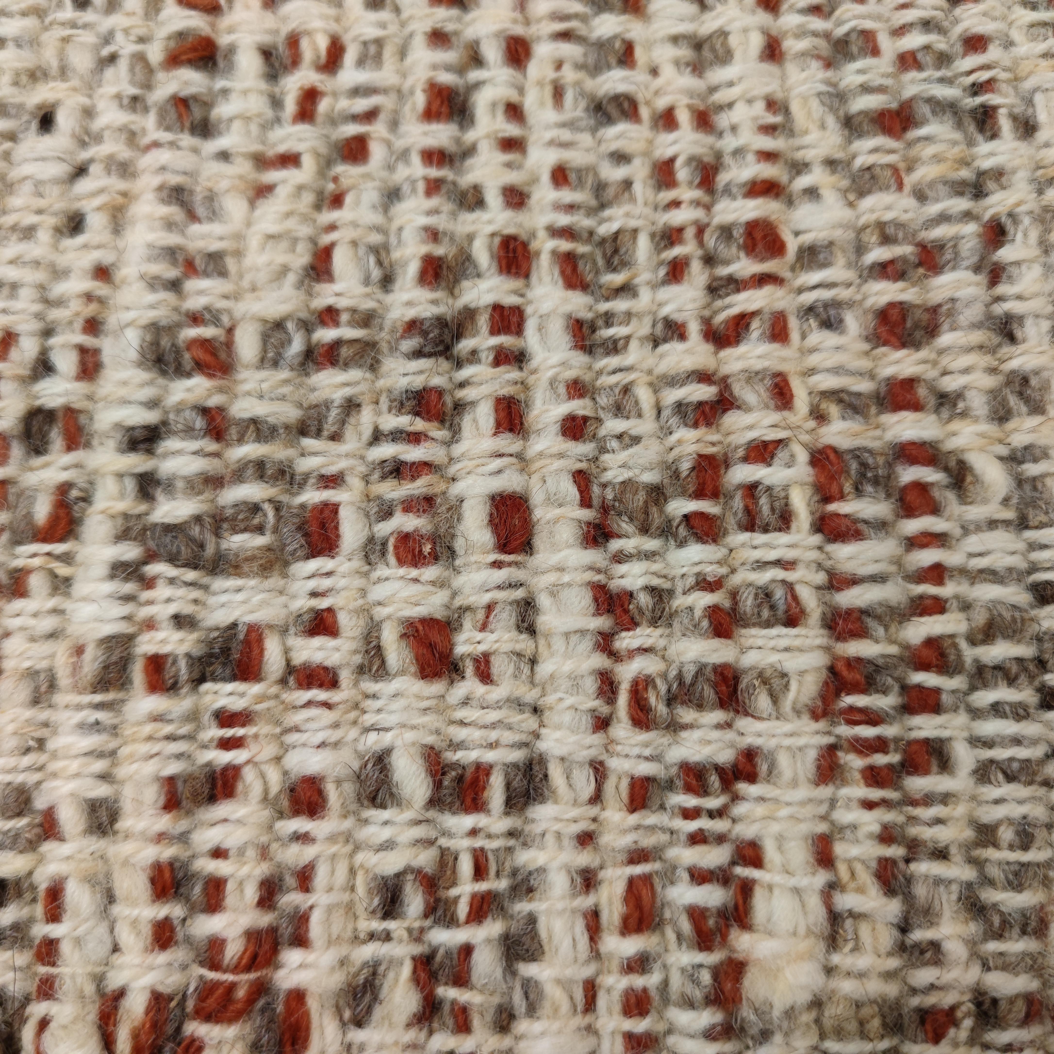 Azerbaijani Vintage Textural Wool Room Size Modernist Kilim Rug  For Sale