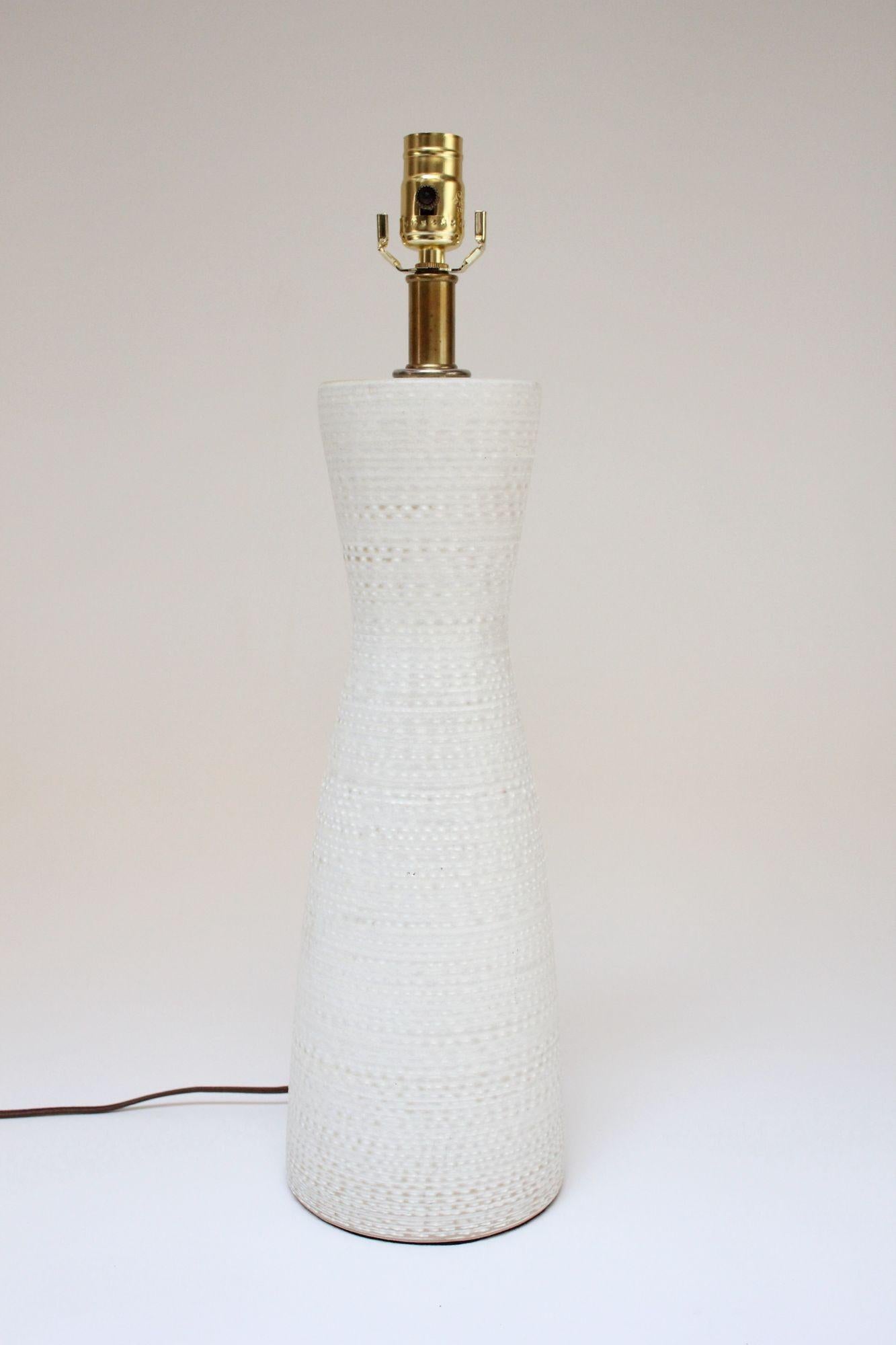 Vintage Textured Ceramic Table Lamp by Lee Rosen for Design Technics For Sale 9