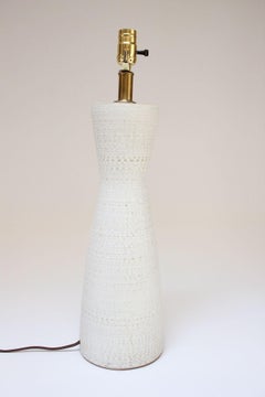 Vintage Textured Ceramic Table Lamp by Lee Rosen for Design Technics