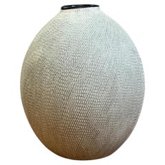 Vintage Textured Ceramic Vase