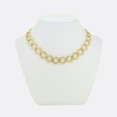 Vintage Textured Chain Necklace