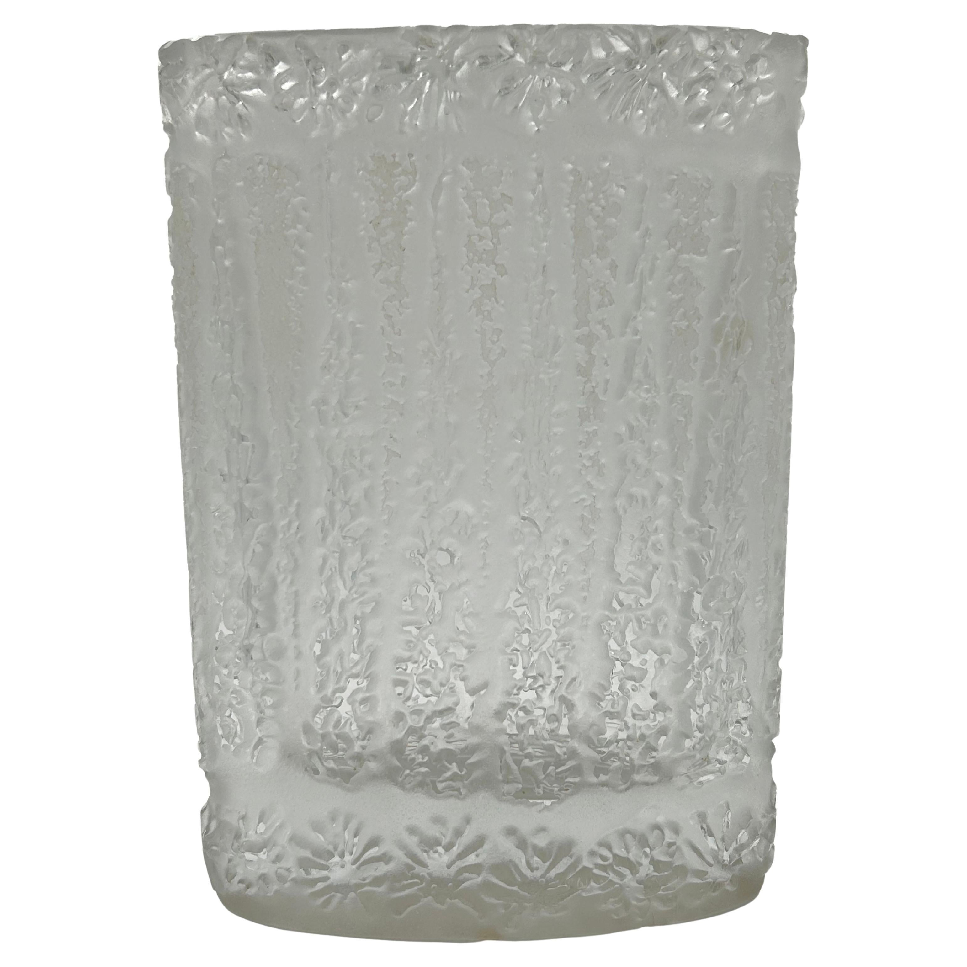 Vintage Textured Glass Vase from Finland
