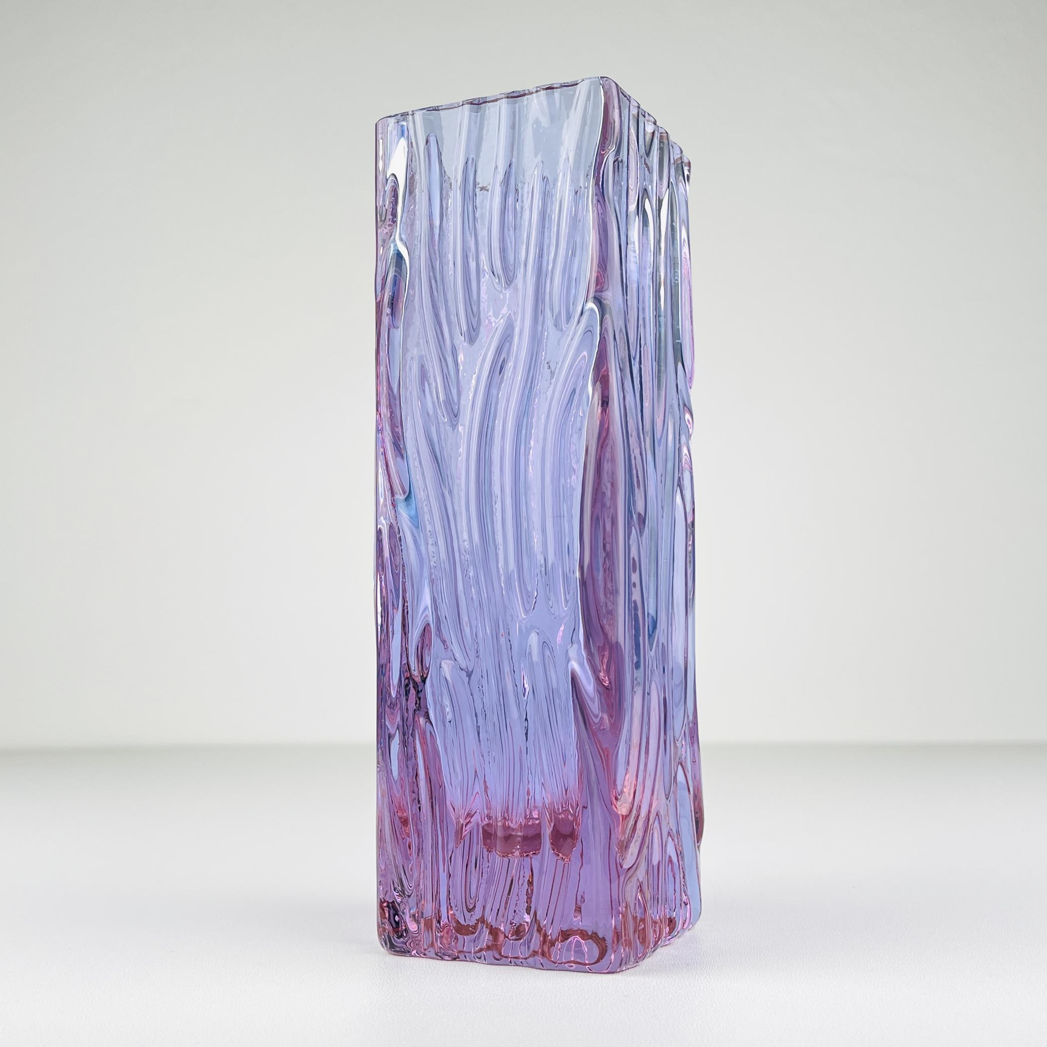 Vase aus strukturiertem Murano-Glas Tronchi, Italien 1970er Jahre im Angebot 6
