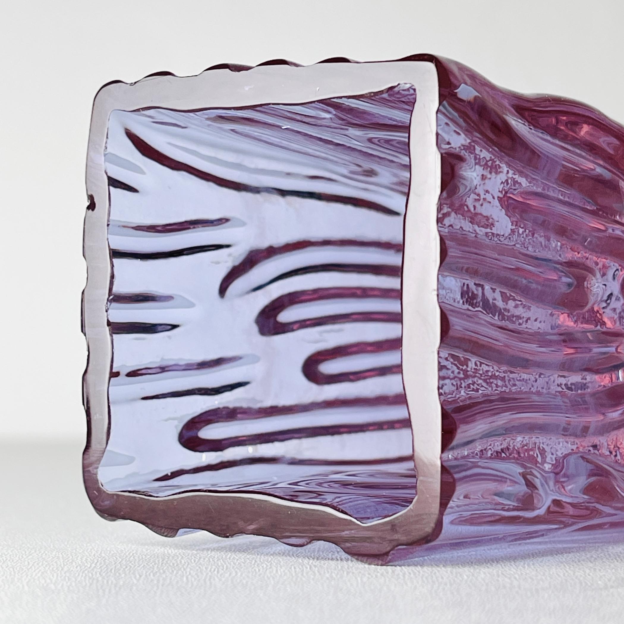 Vase aus strukturiertem Murano-Glas Tronchi, Italien 1970er Jahre (Muranoglas) im Angebot