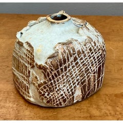 Vintage Textured Studio Pottery Vase