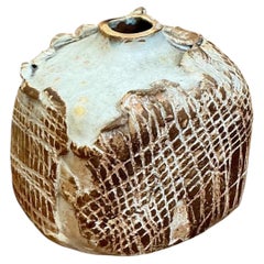 Vintage Textured Studio Pottery Vase