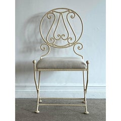 Vintage Textured Wrought Iron Chair