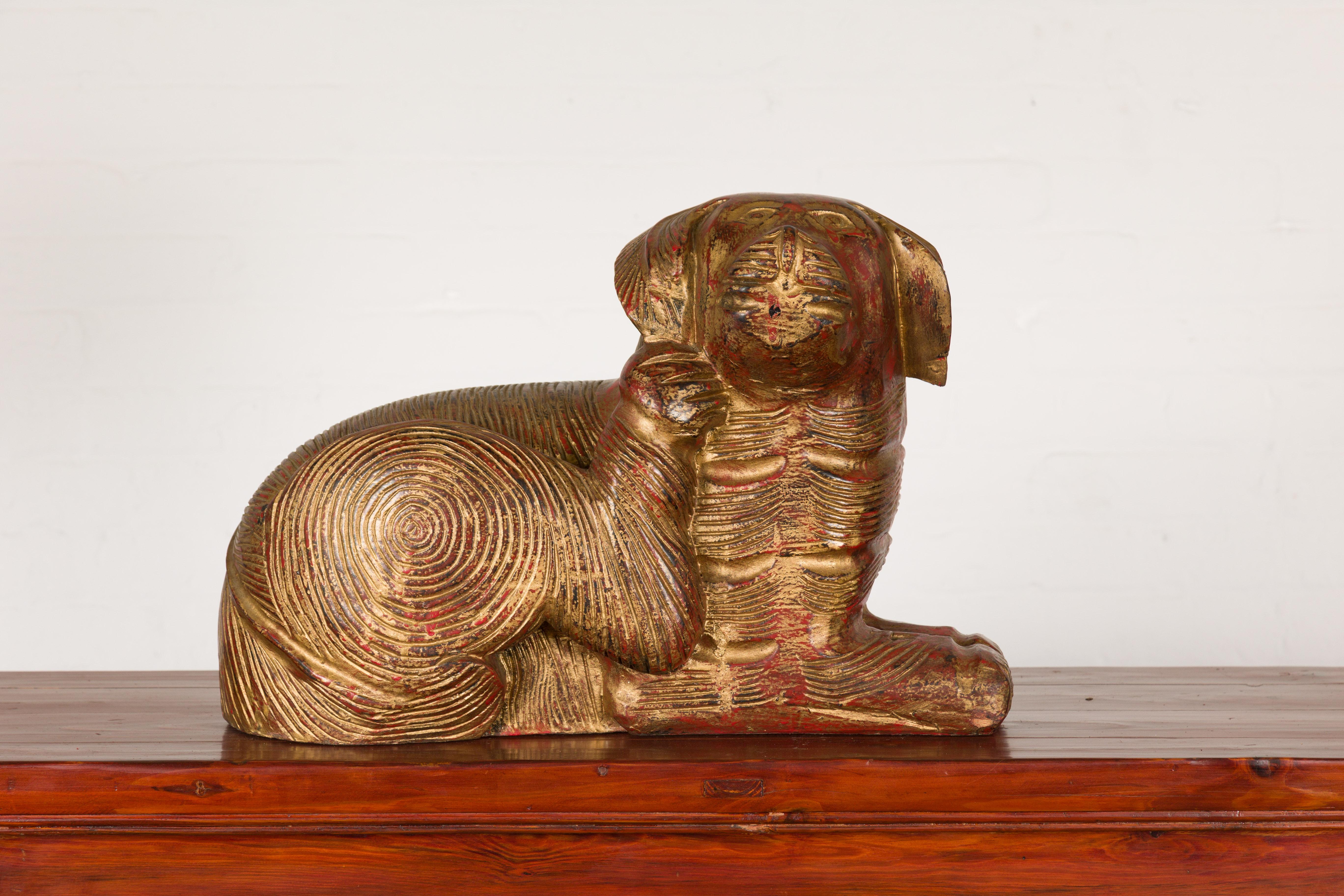 Carved Mid 20th Century Wooden Mythological Sculpture For Sale