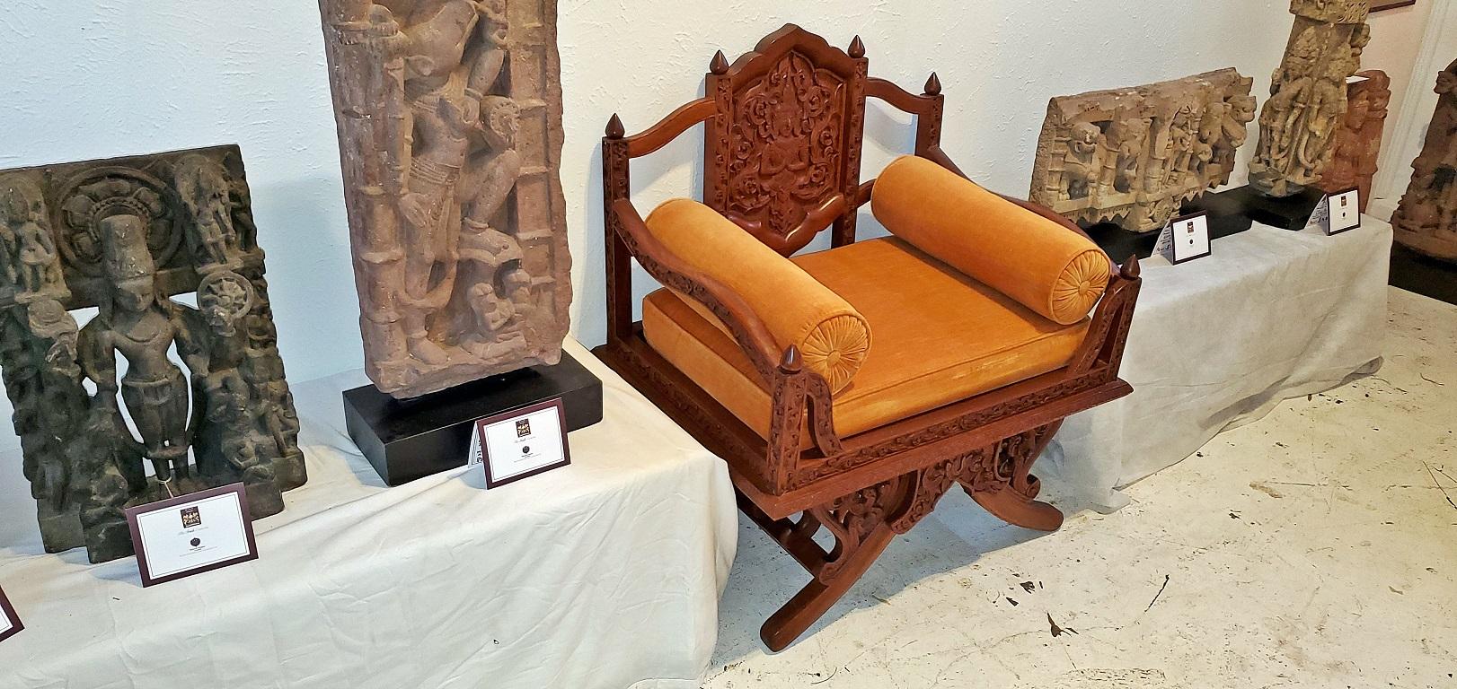 Hand-Carved Vintage Thai Howdah Chair