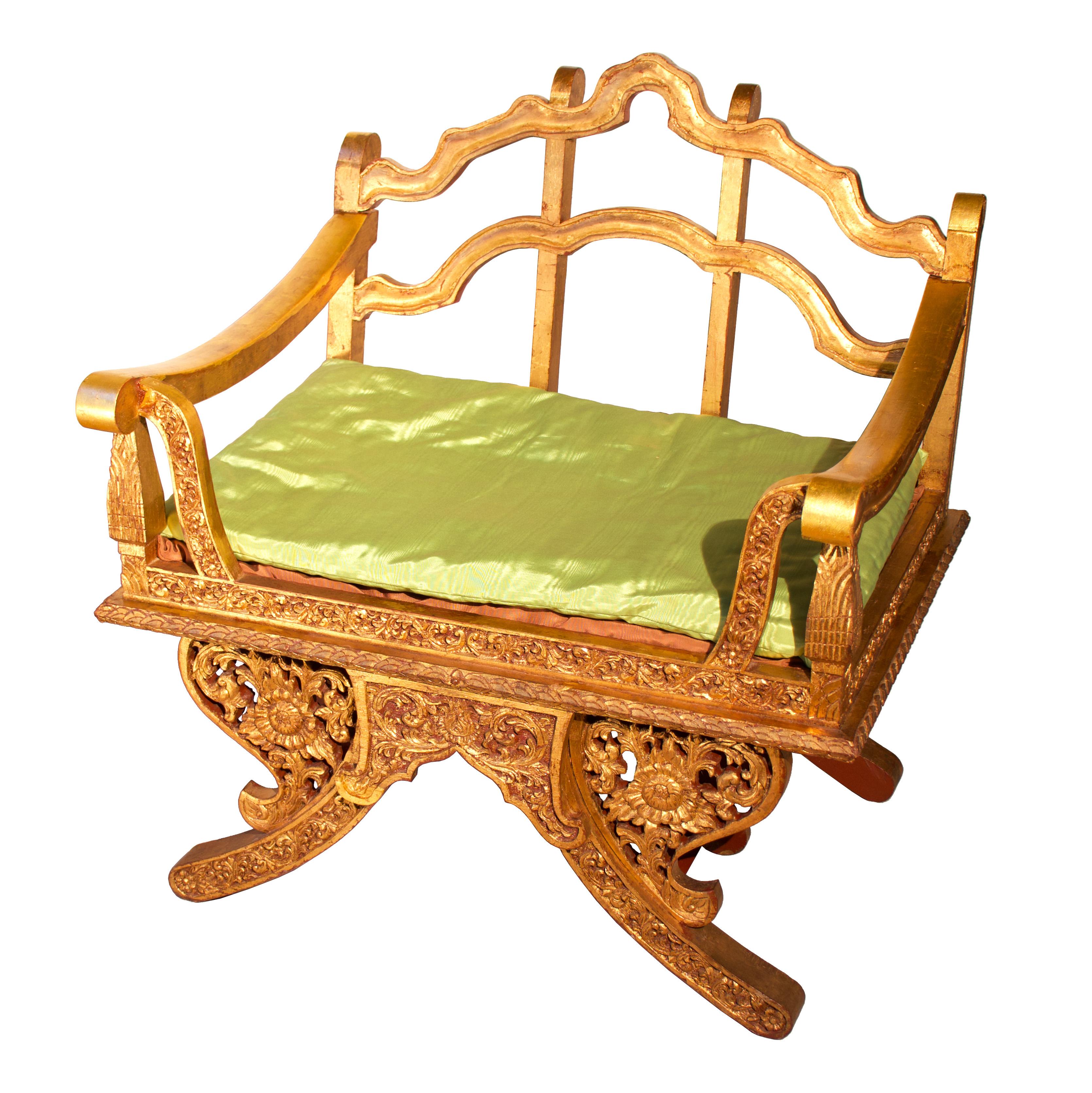 Chaise de méditation thaïlandaise vintage de style Howdah en vente 2