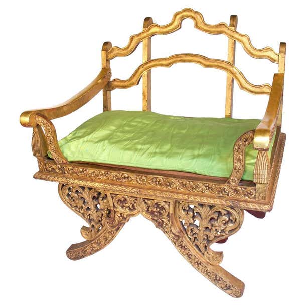 Howda Vintage Thai Howdah-style Meditation Chair For Sale at 1stDibs | thai ...