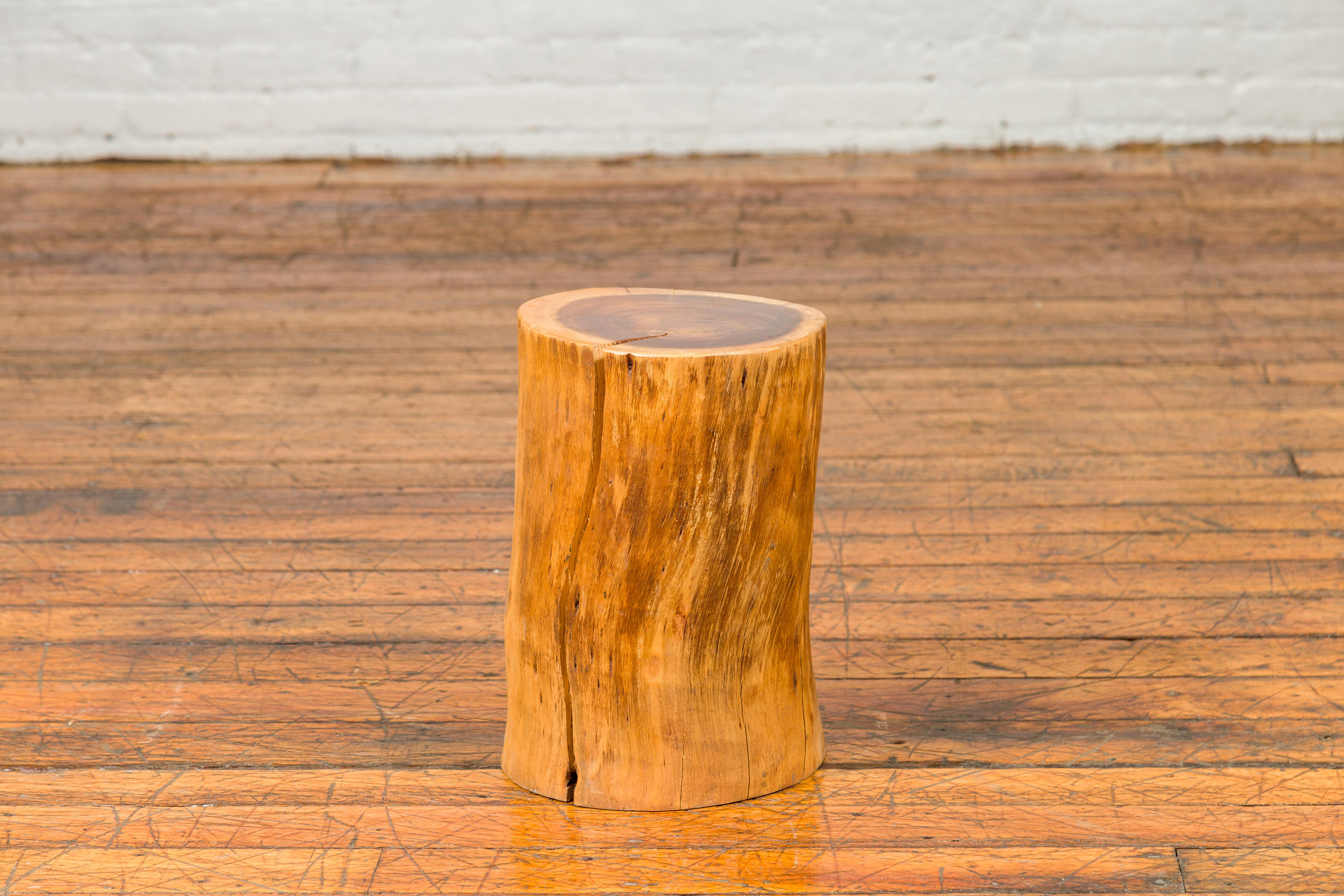 Rustique Robuste piédestal, tabouret ou table à boire rustique en forme de souche d'arbre du milieu du siècle dernier en vente