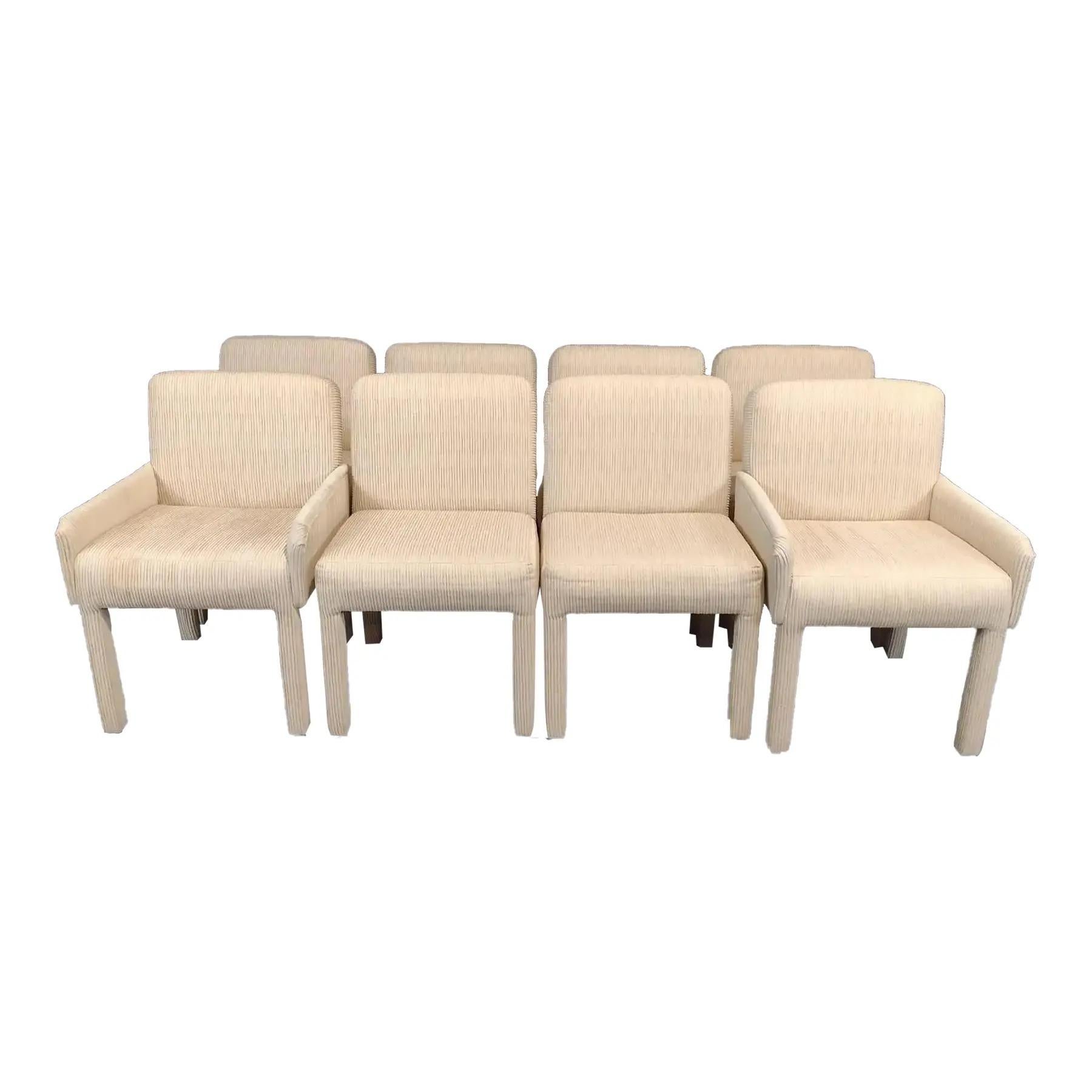 Silla de comedor tapizada Thayer Coggin Vintage Estadounidense en venta