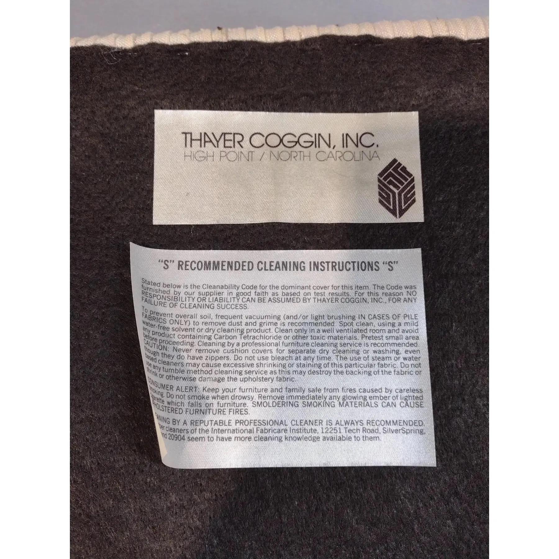 Silla de comedor tapizada Thayer Coggin Vintage siglo XX en venta