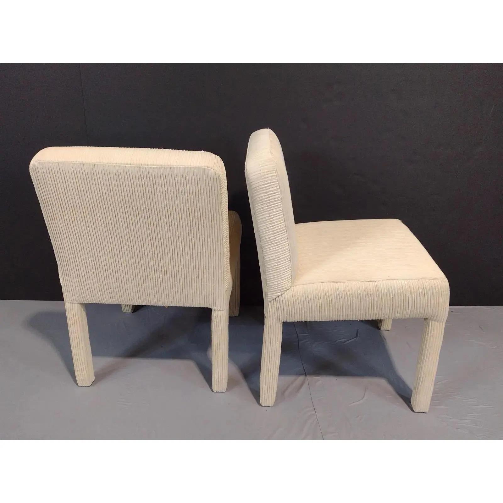 Silla de comedor tapizada Thayer Coggin Vintage Tapicería en venta
