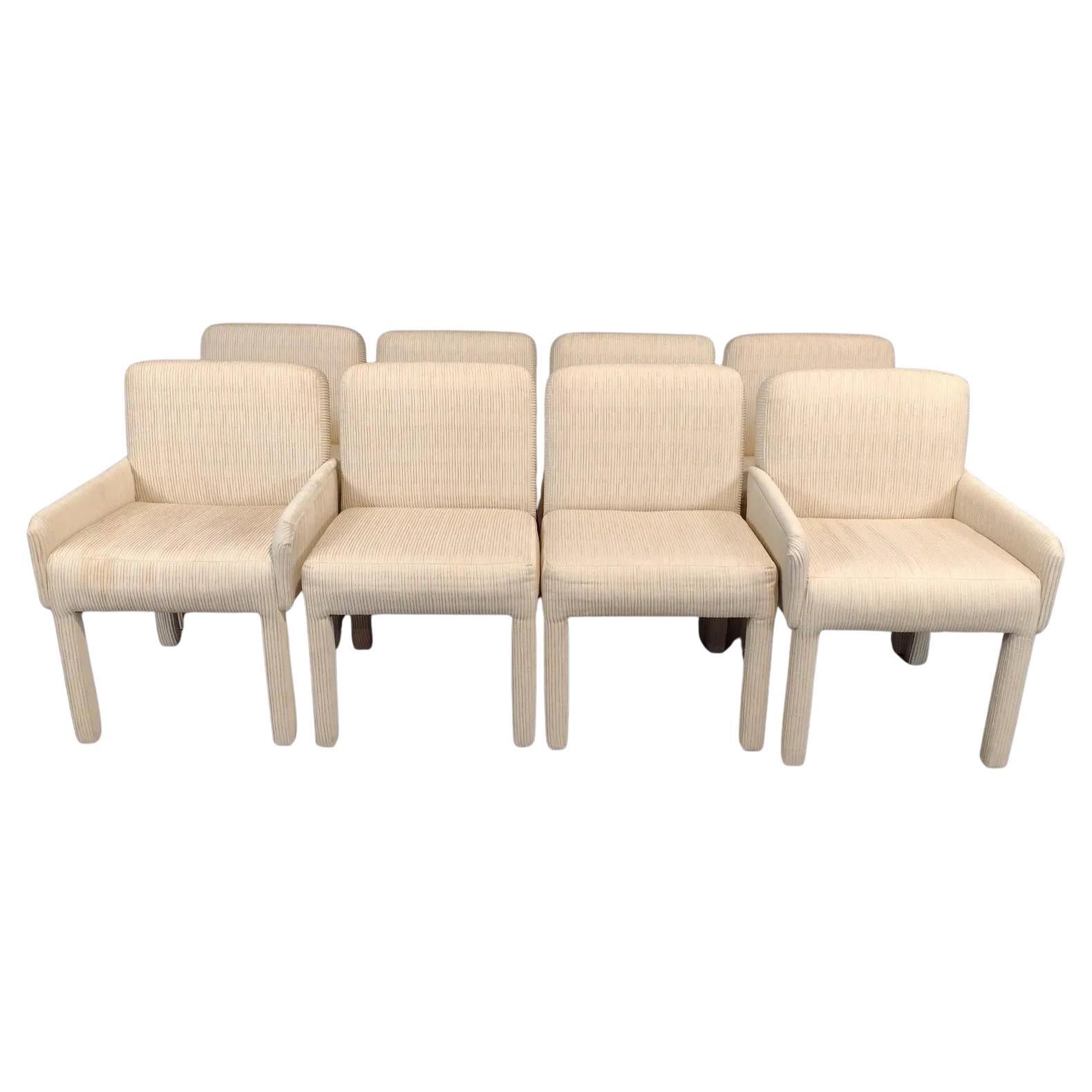 Vintage Thayer Coggin Upholstered Dining Chairs - Set of 8