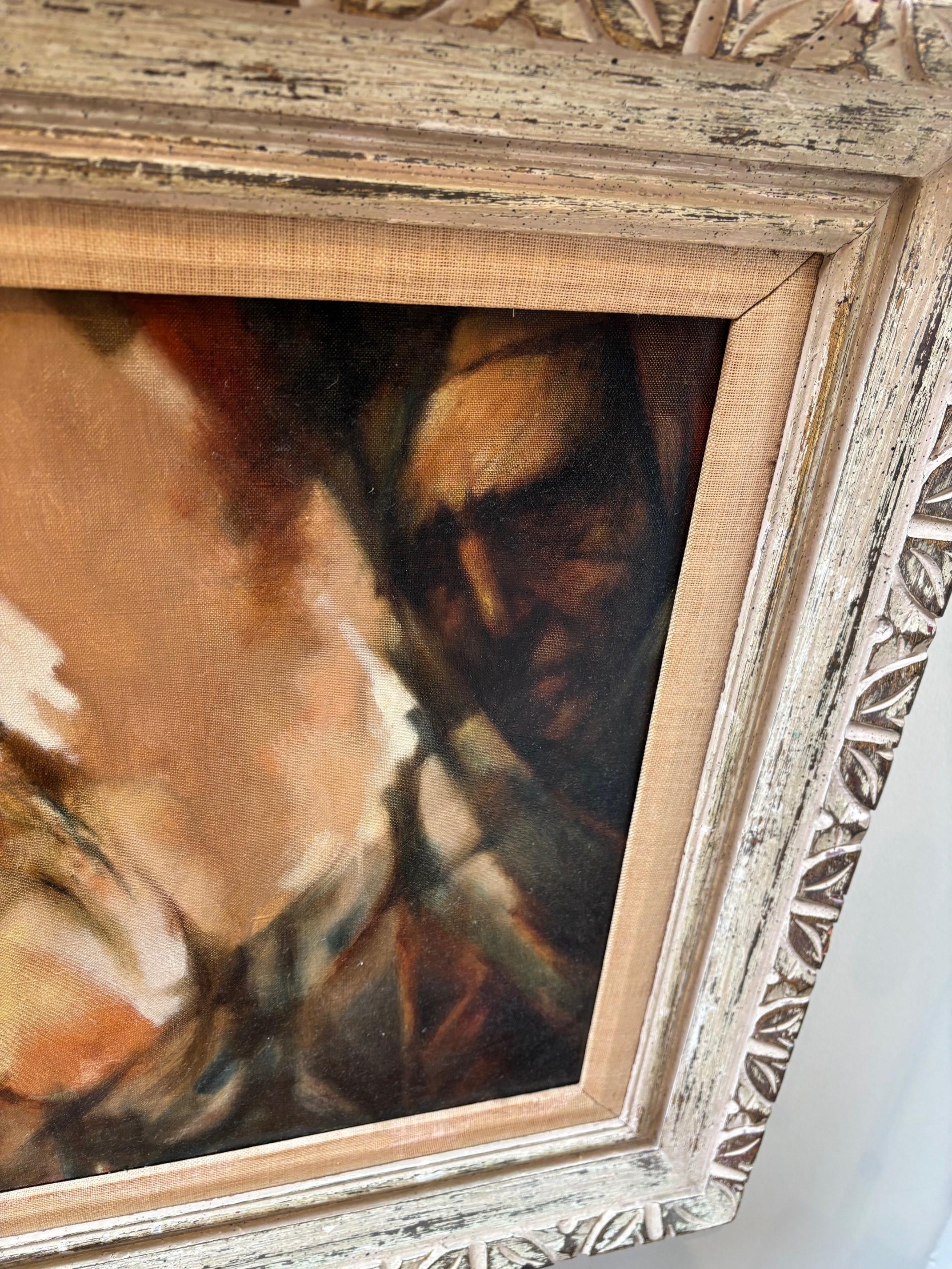 « The Falconer », peinture à l'huile originale sur panneau signée par Charles Bragg en vente 4
