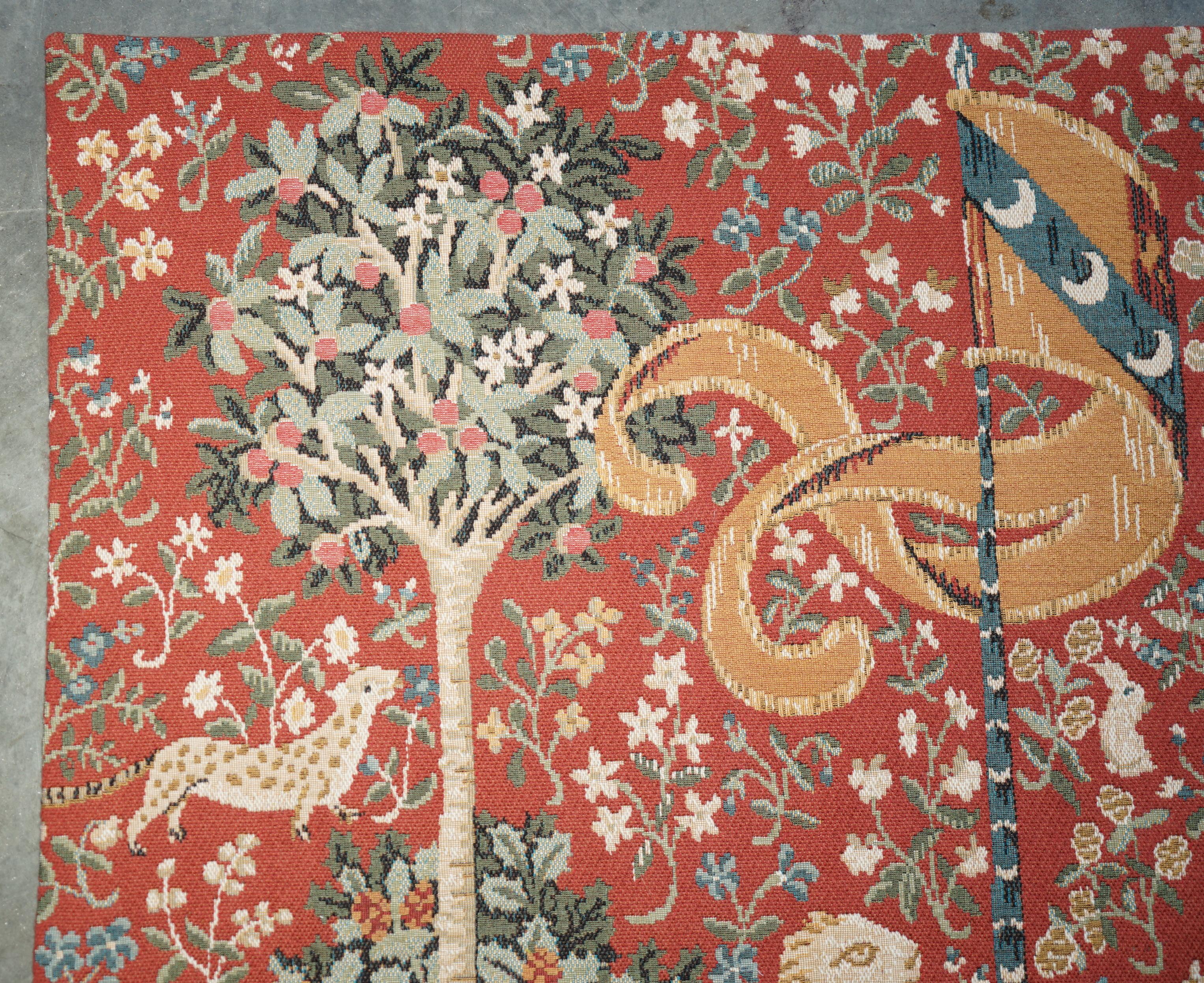 ViNTAGE LA DAMA Y EL UNICORNIO GRANDES COLGANTES DE PARED TAPIZ TEJIDO 128CM X 166CM 7