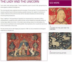 ViNTAGE THE LADY AND THE UNICORN LARGE WALL HANGING WOVEN TAPESTRY 216CM X 189CM