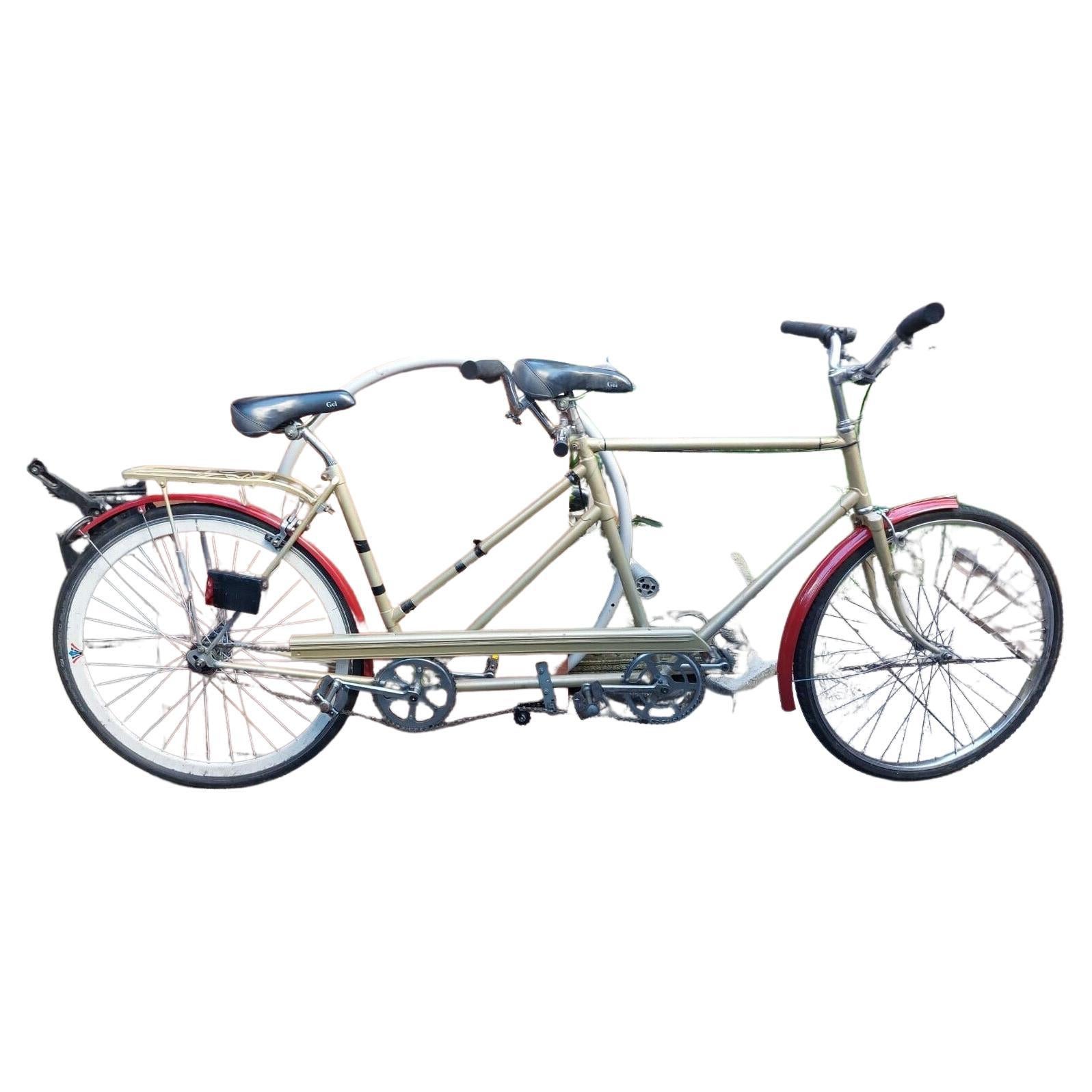 Vintage The Raleigh Gold/Red Tandem Steel Bicycle For Sale