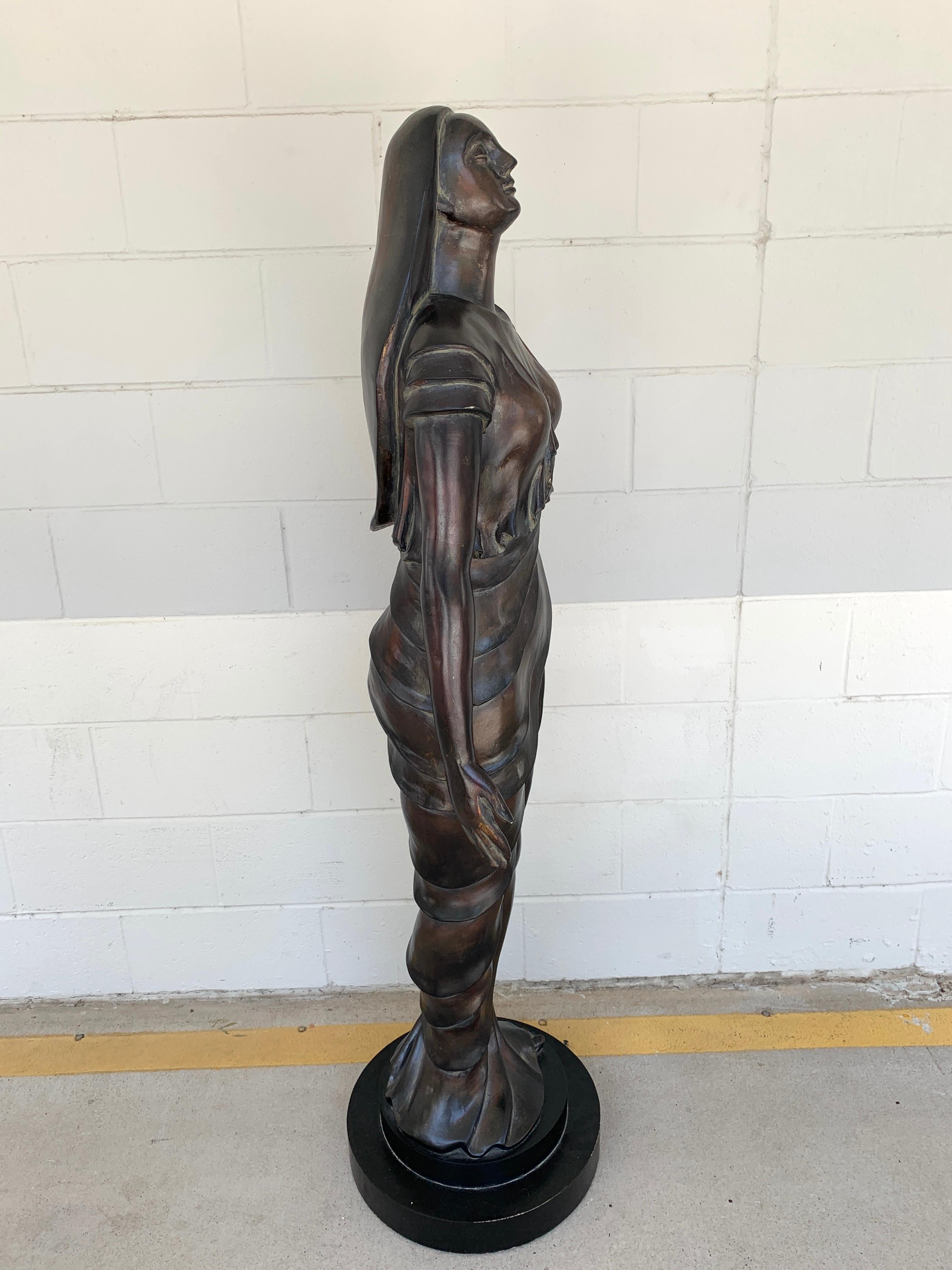 Modern Vintage Theatre Statue of a Standing Draped Female, Life-Size For Sale