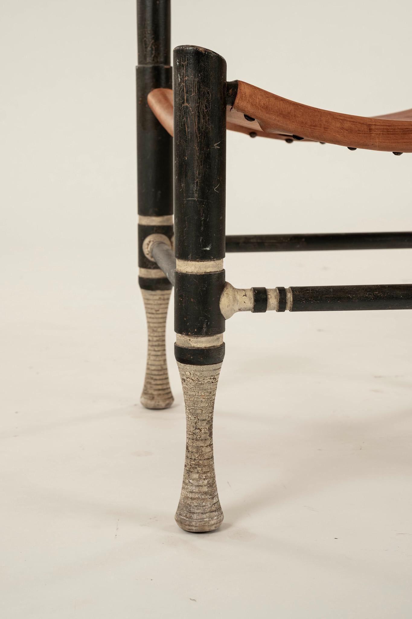 Pelle Sedia vintage in stile Thebes in vendita