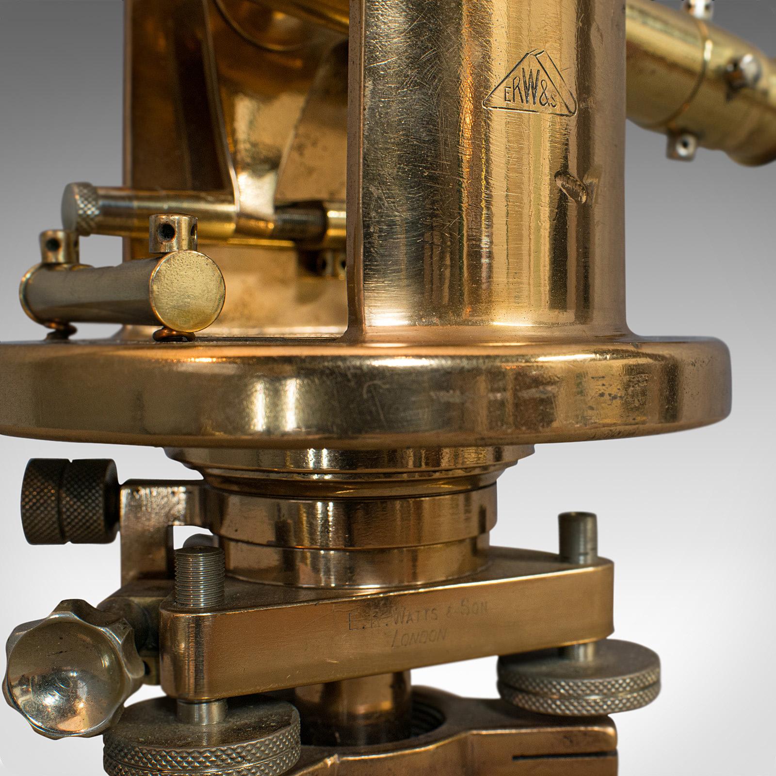 Antique Theodolite, English, Bronze, Brass, Scientific Instrument, Desk Ornament 6