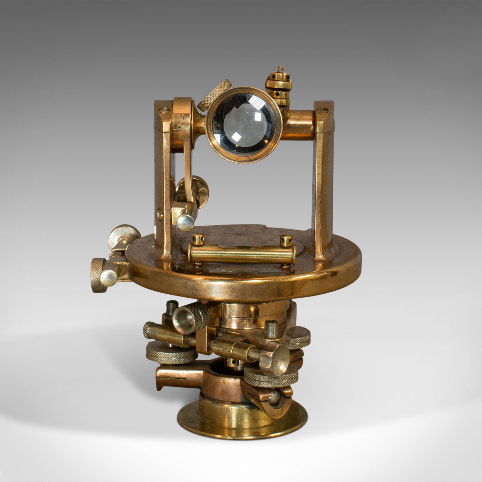 Antique Theodolite, English, Bronze, Brass, Scientific Instrument, Desk Ornament In Good Condition In Hele, Devon, GB