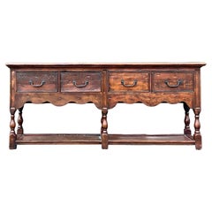 Vintage Theodore Alexander Boho Rustic Pine Sideboard