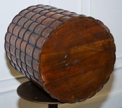 VINTAGE THEODORE ALEXANDER LEATHER FAUX BOOK WASTE BASKET OFFICE BiN