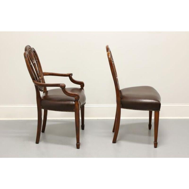 THEODORE ALEXANDER Mahogany Hepplewhite Dining Chairs - Set of 8 In Good Condition In Charlotte, NC