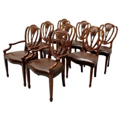 THEODORE ALEXANDER Mahogany Hepplewhite Dining Chairs - Set of 8