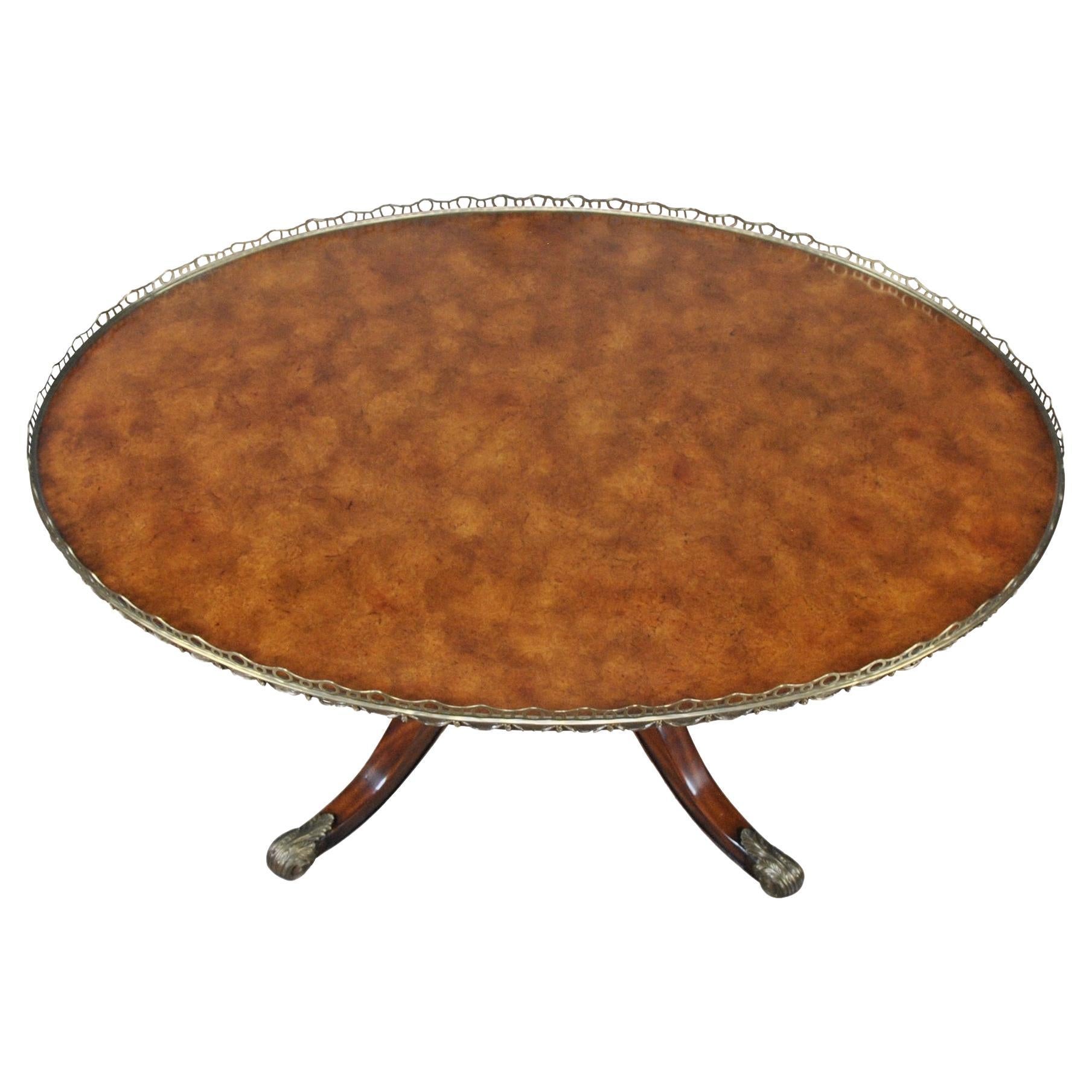 Vintage Theodore Alexander Oval Coffee Table