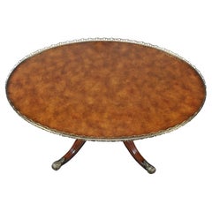 Table basse ovale vintage Theodore Alexander