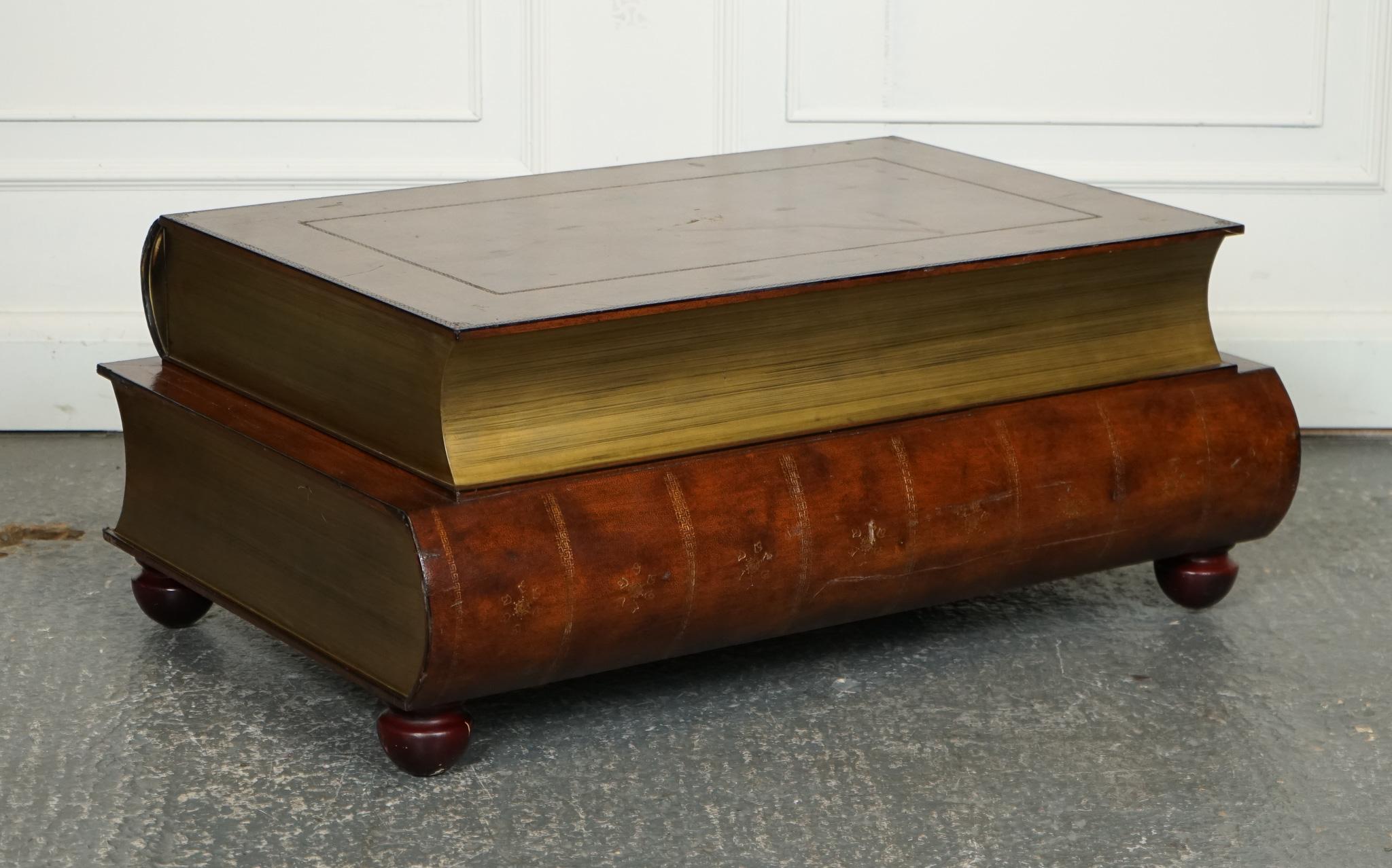 VINTAGE THEODORE ALEXANDER SCHOLARS STACK LiBRARY BOOKCASES COFFEE TABLE DRAWER en vente 3