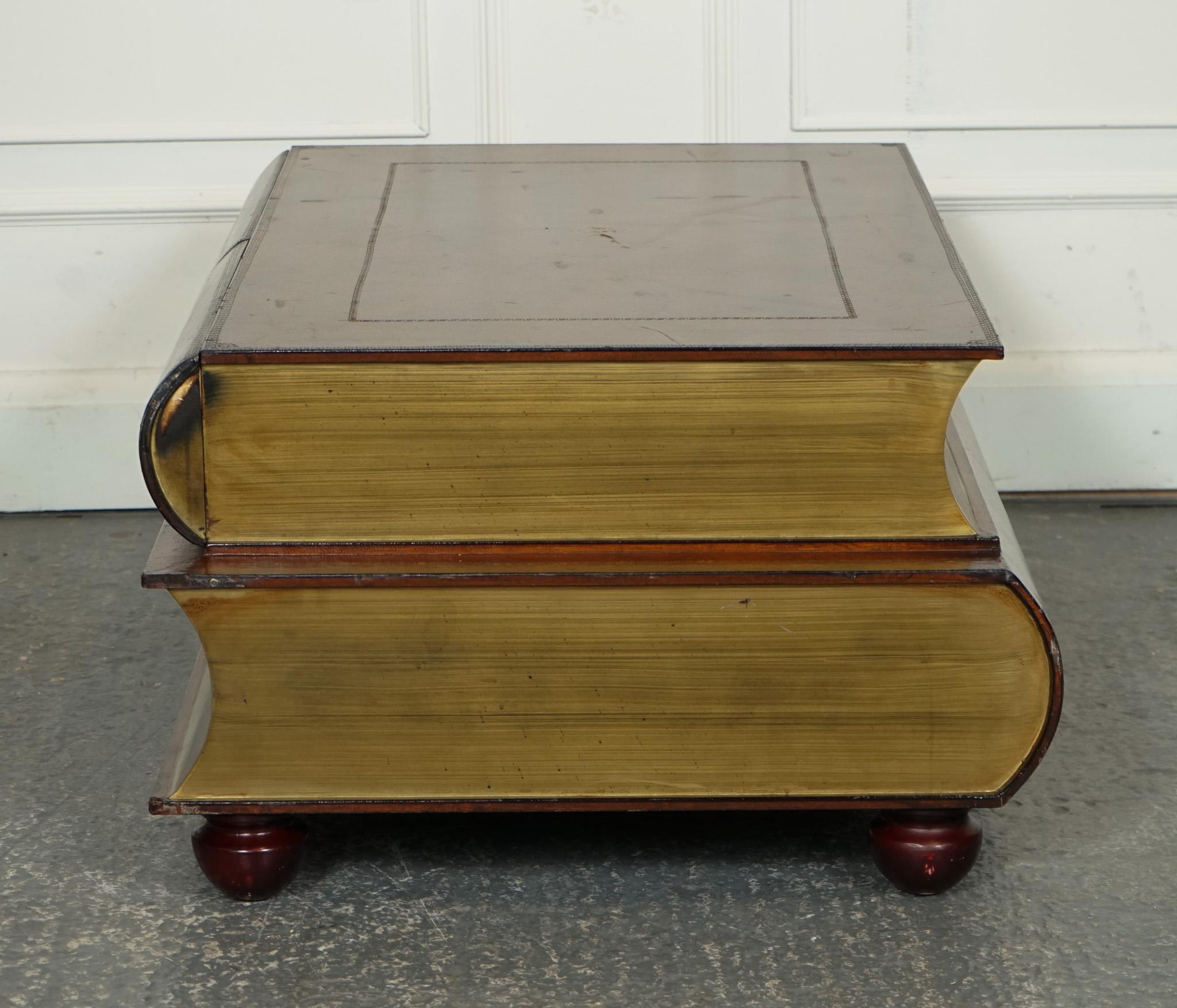 VINTAGE THEODORE ALEXANDER SCHOLARS STACK LiBRARY BOOKCASES COFFEE TABLE DRAWER en vente 4