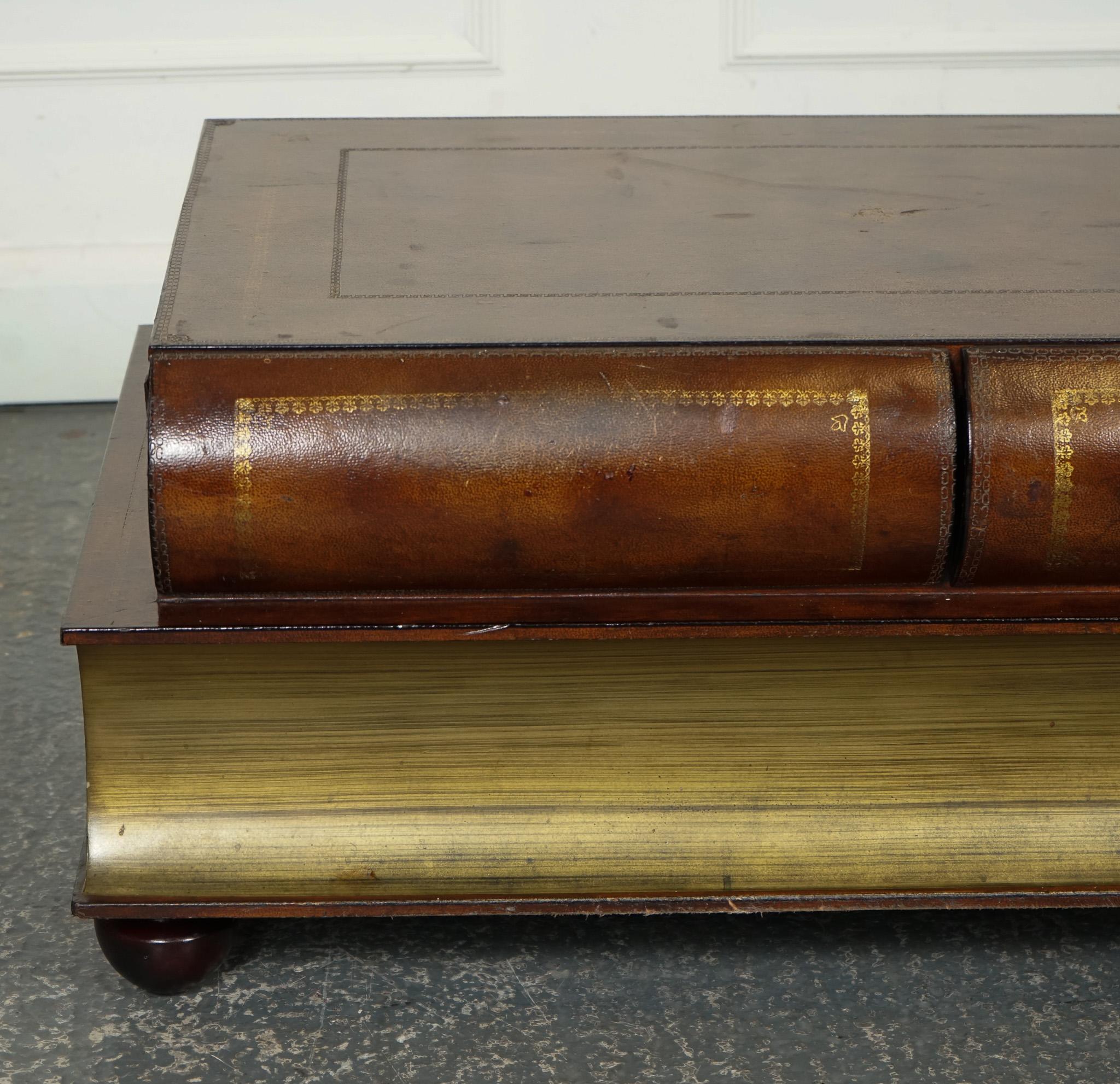 VINTAGE THEODORE ALEXANDER SCHOLARS STACK LiBRARY BOOKCASES COFFEE TABLE DRAWER Bon état - En vente à Pulborough, GB