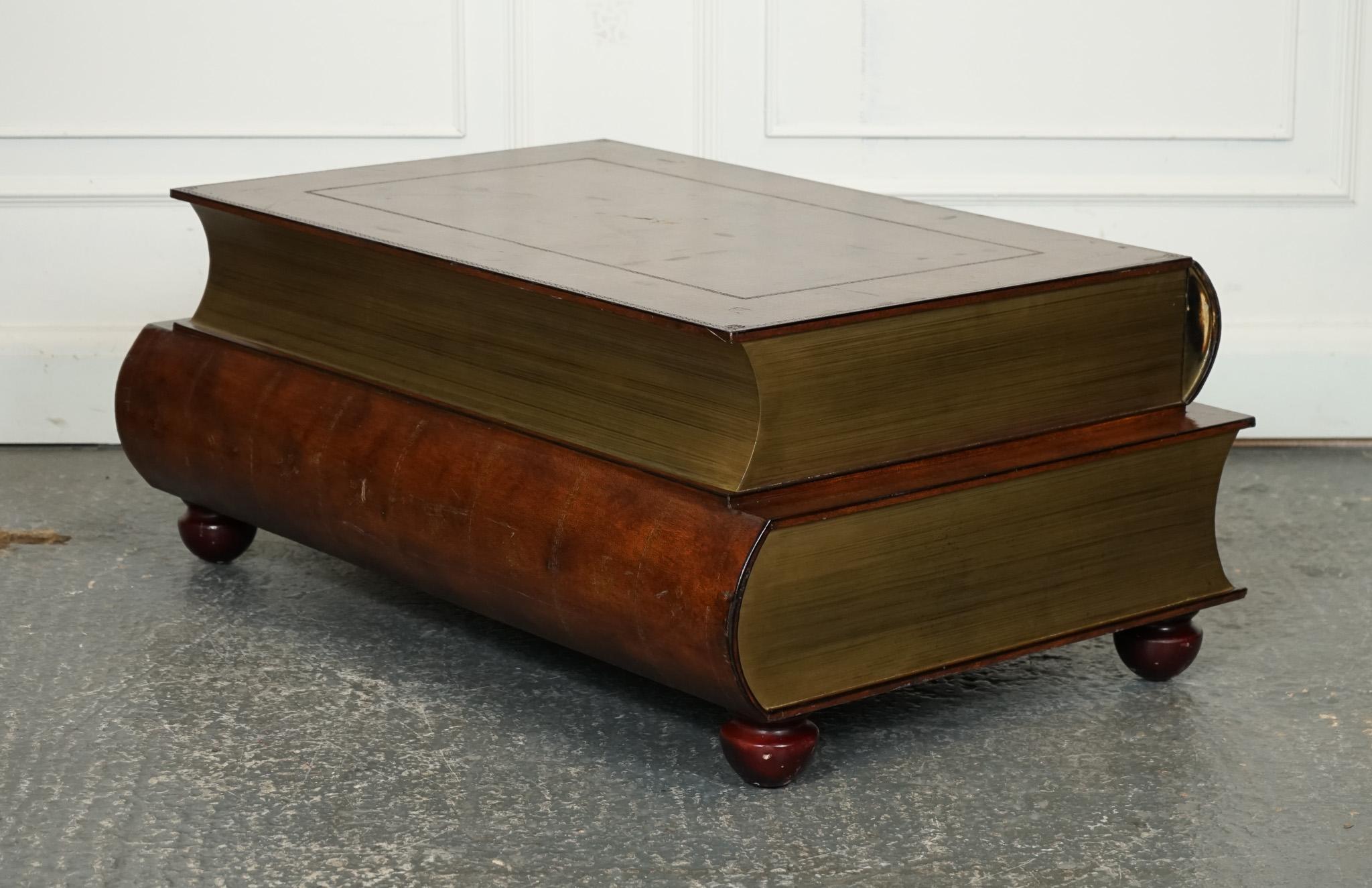 VINTAGE THEODORE ALEXANDER SCHOLARS STACK LiBRARY BOOKCASES COFFEE TABLE DRAWER en vente 1