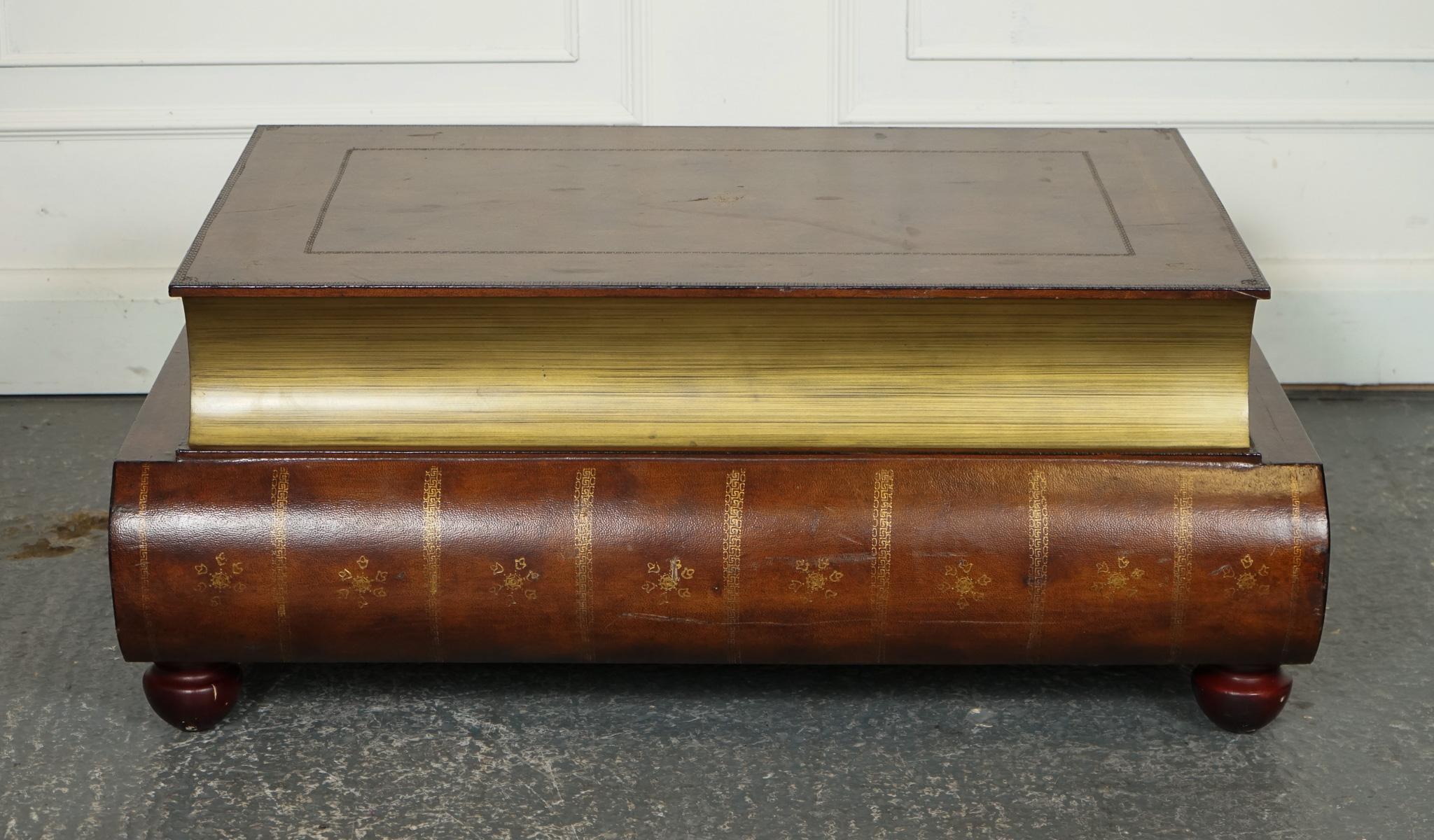 VINTAGE THEODORE ALEXANDER SCHOLARS STACK LiBRARY BOOKCASES COFFEE TABLE DRAWER en vente 2