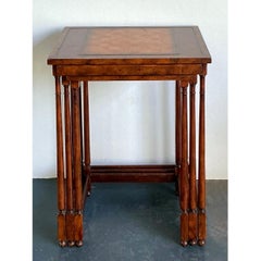 Vintage Theodore Alexander Wood Nesting Tables with Game Boards