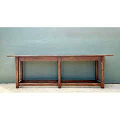 Mesa consola rústica de tablones de Therien Studios, estilo vintage