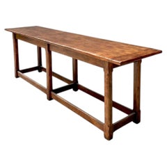 Mesa consola rústica de tablones de Therien Studios, estilo vintage