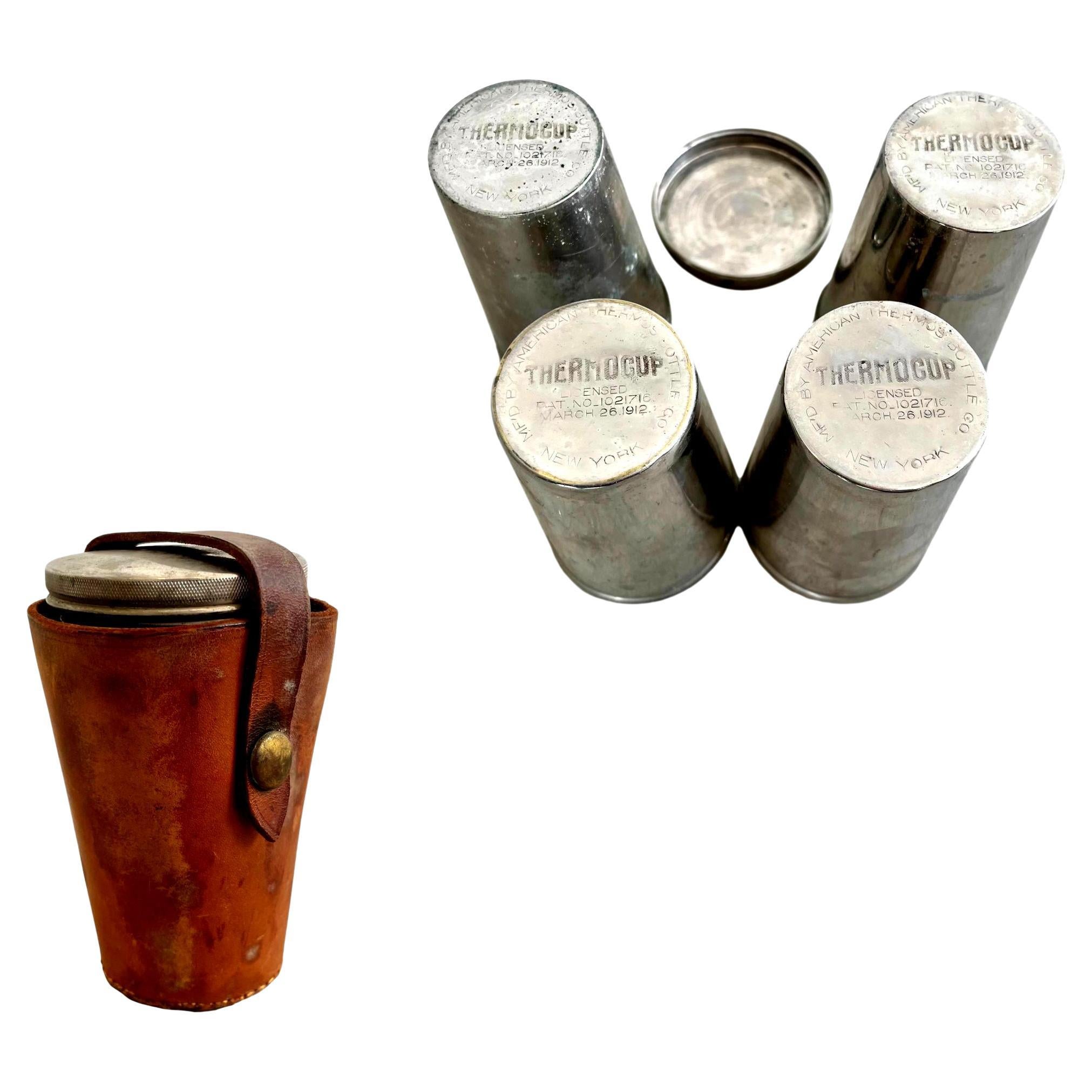Vintage Thermos Cup Set, 1912 USA For Sale