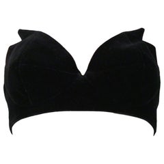 Vintage Thierry Mugler Black Velvet Bra