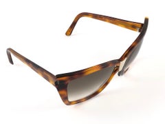 Vintage Thierry Mugler Clichy Tortoise Cat Eye Medium 1980's Paris Sunglasses